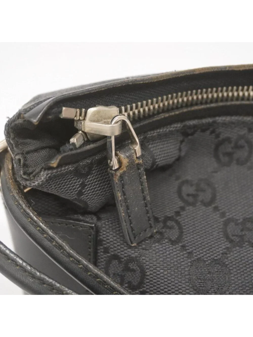Gucci Shoulder Bag GG Canvas 001 Black Silver - Picture 7 of 10